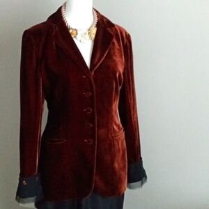 Alberta Ferretti vintage velvet jacket US4